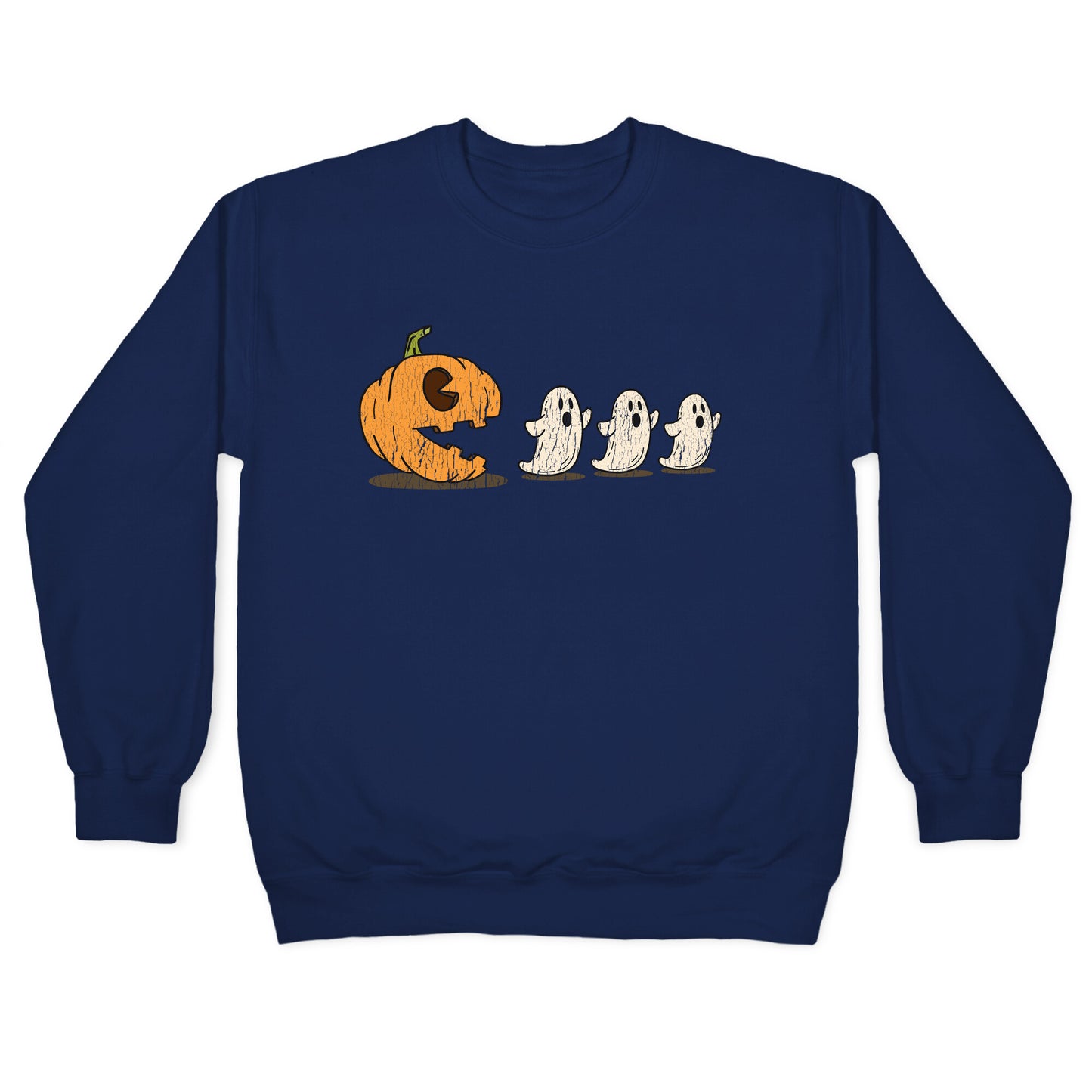 Halloween Pumpkin Ghost Game Crewneck Sweatshirt