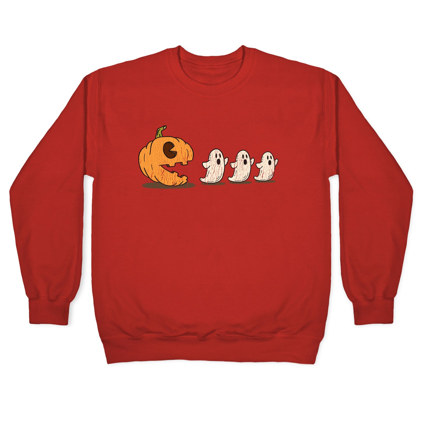 Halloween Pumpkin Ghost Game Crewneck Sweatshirt