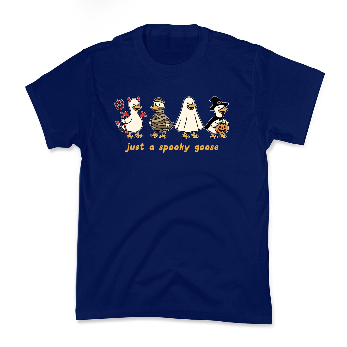 Halloween Just A Spooky Goose Kids Tee