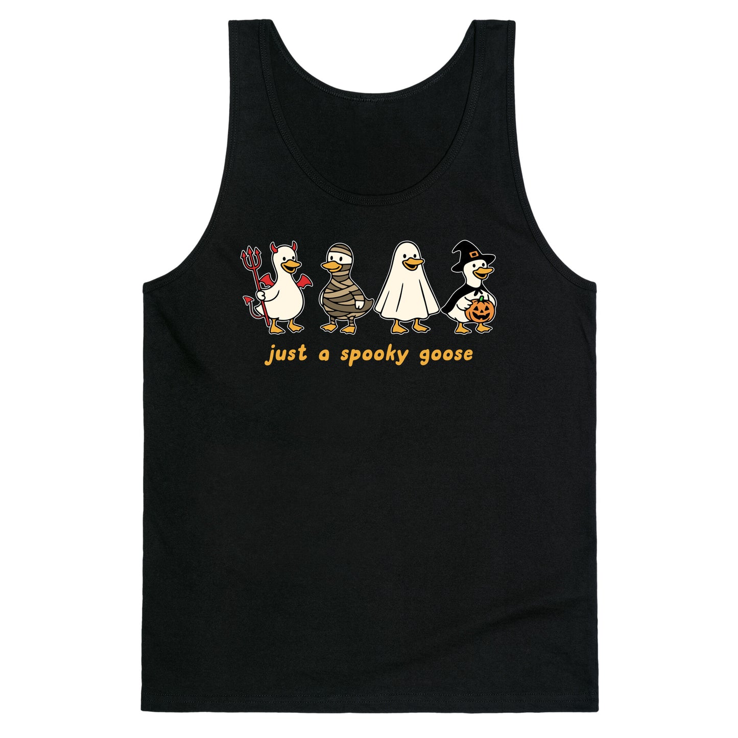 Halloween Just A Spooky Goose Tank Top