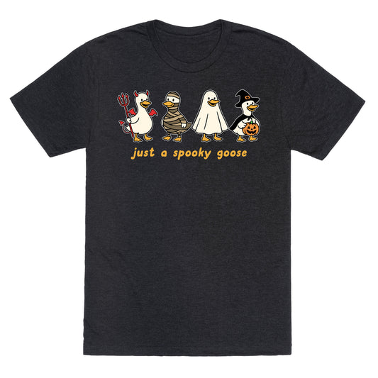 Halloween Just A Spooky Goose Unisex Triblend Tee