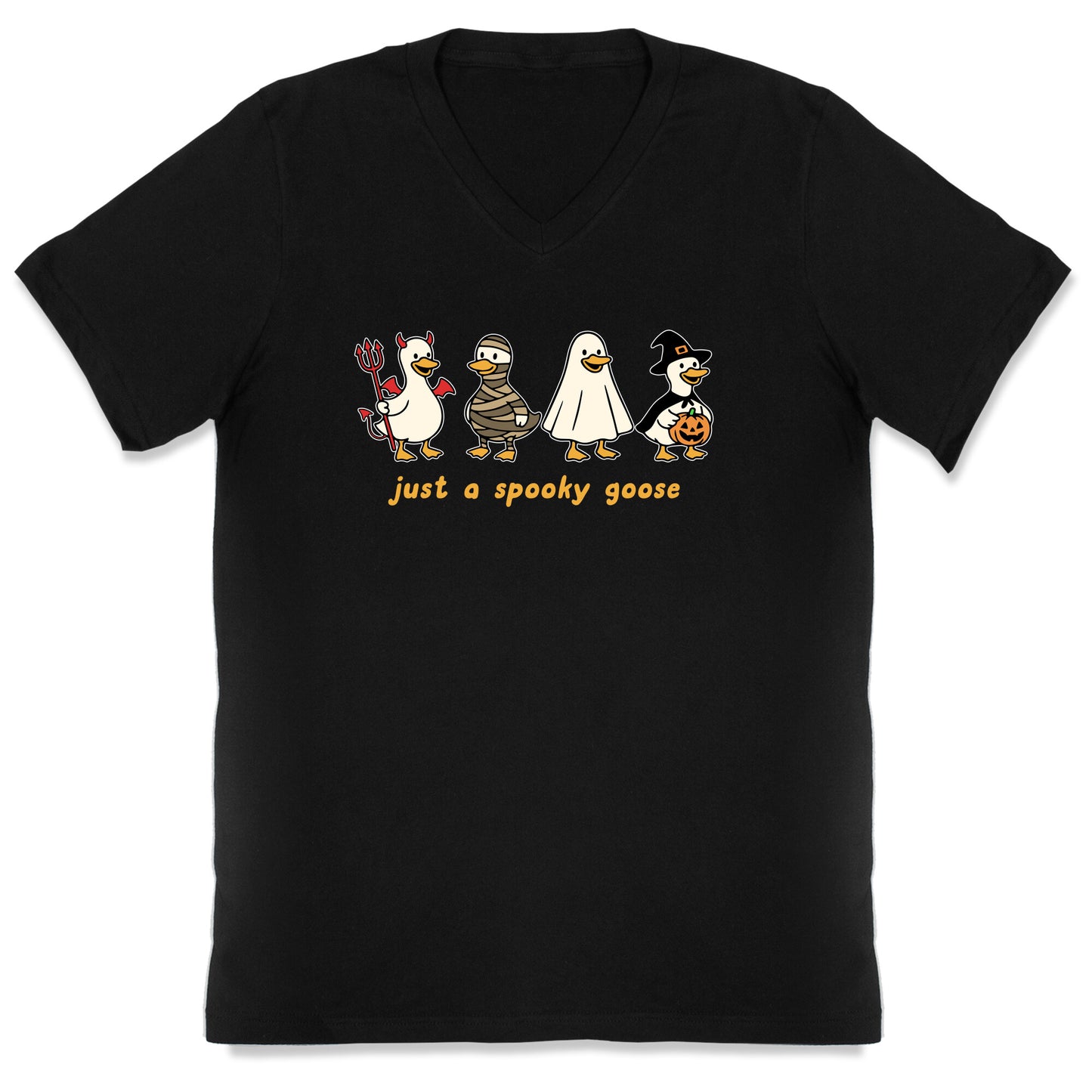 Halloween Just A Spooky Goose V-Neck