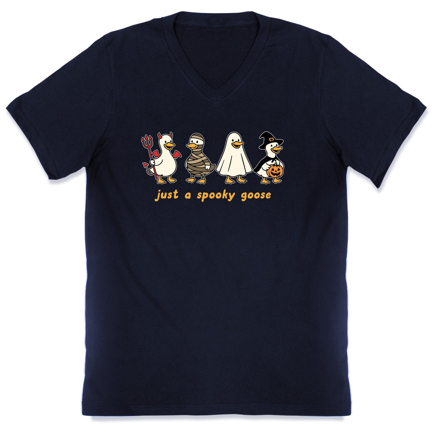 Halloween Just A Spooky Goose V-Neck