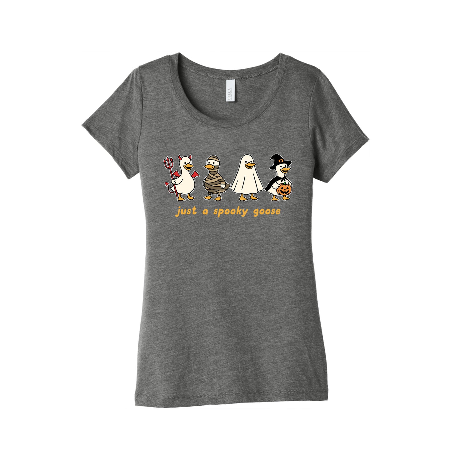 Halloween Just A Spooky Goose Womens Triblend Tee