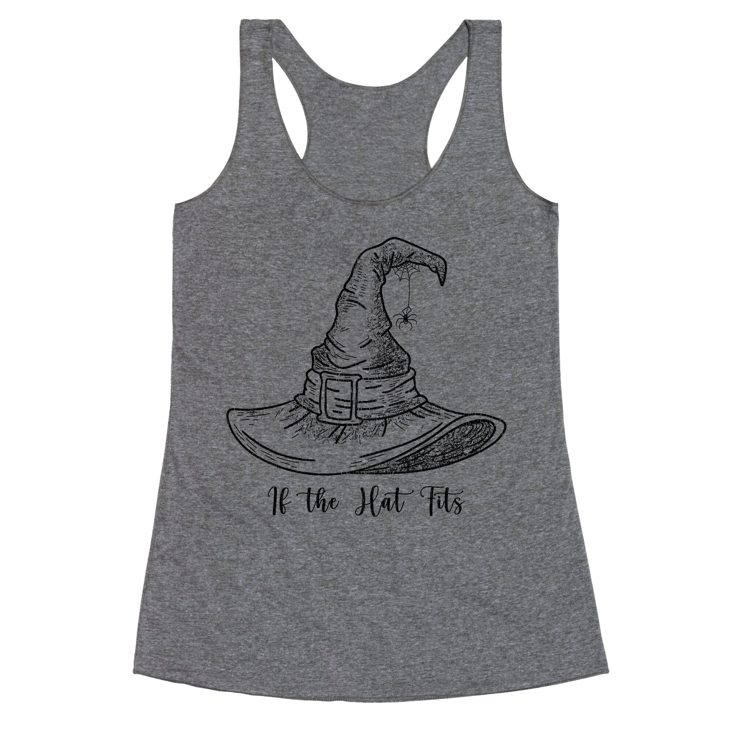 If the Hat Fits Halloween Witch Racerback Tank