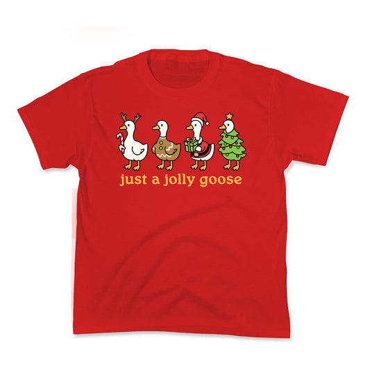 Just a Jolly Goose Christmas Kids Tee