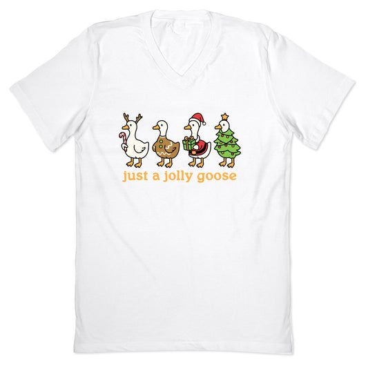 Just a Jolly Goose Christmas V-Neck