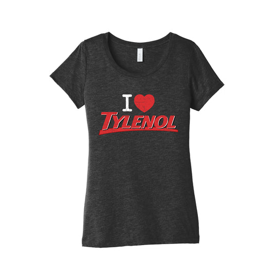 I Love Tylenol Womens Triblend Tee