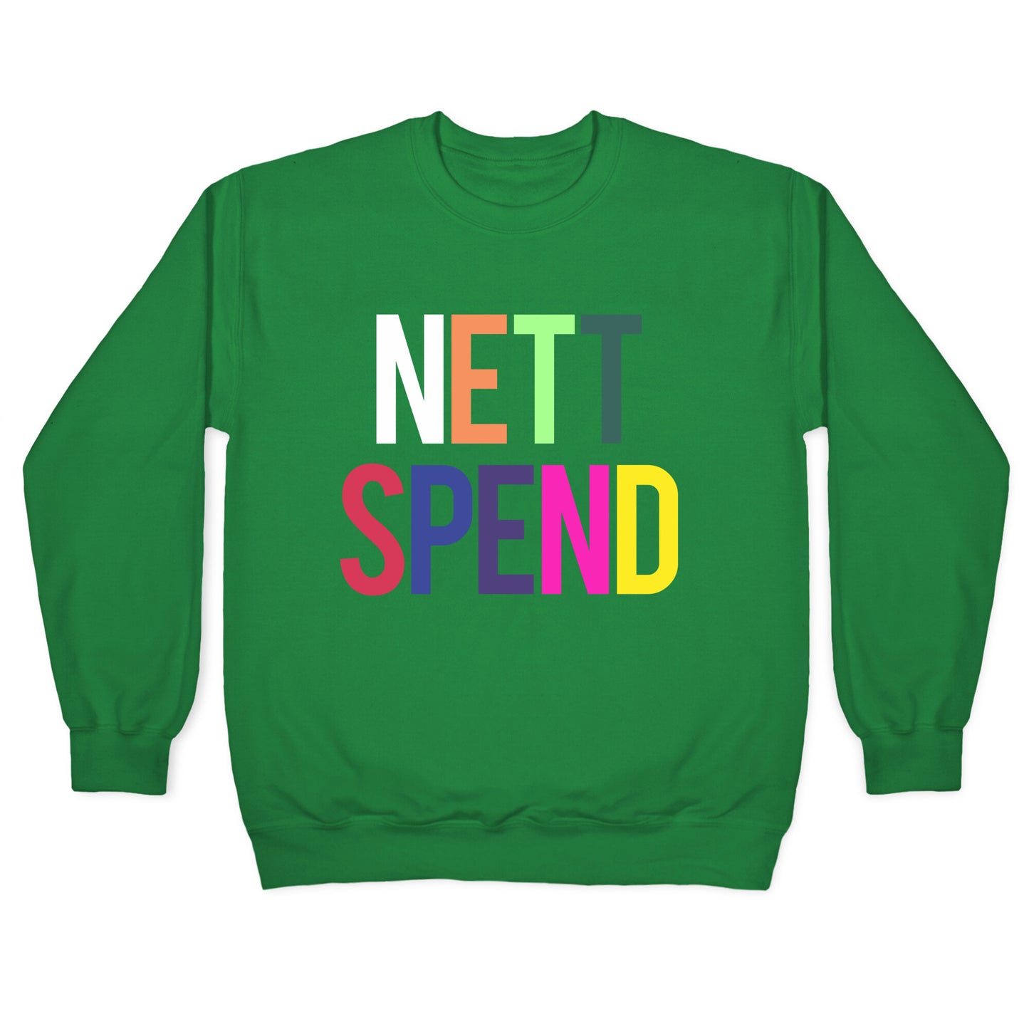 Nett Spend Rainbow Crewneck Sweatshirt