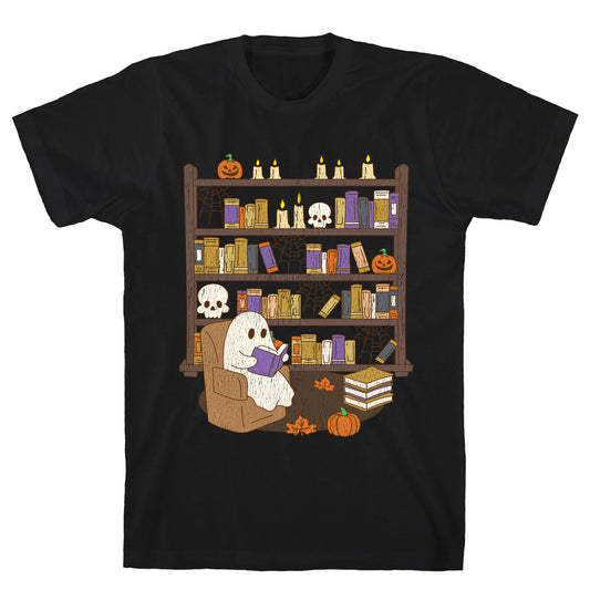 Retro Ghost Library T-Shirt