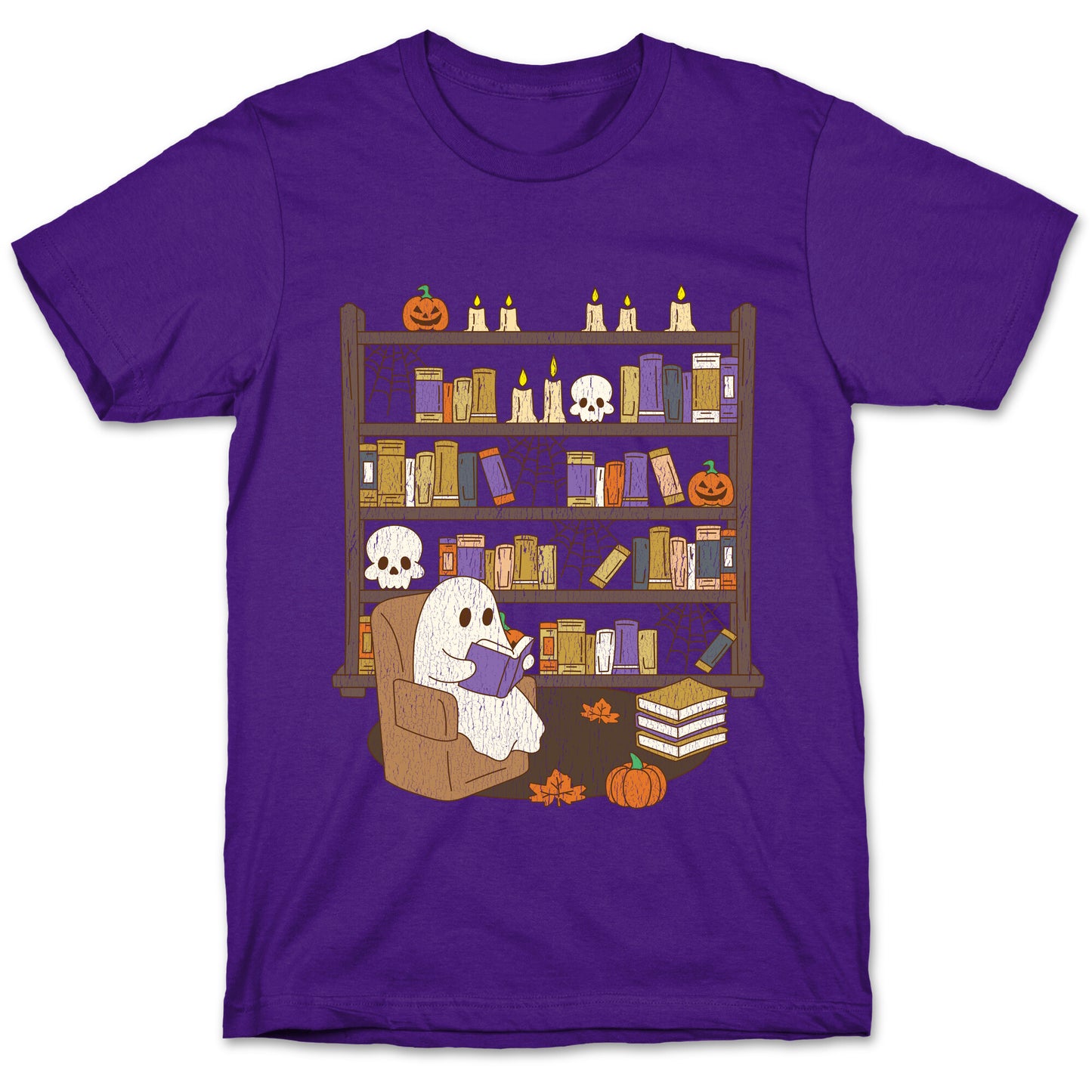Retro Ghost Library T-Shirt