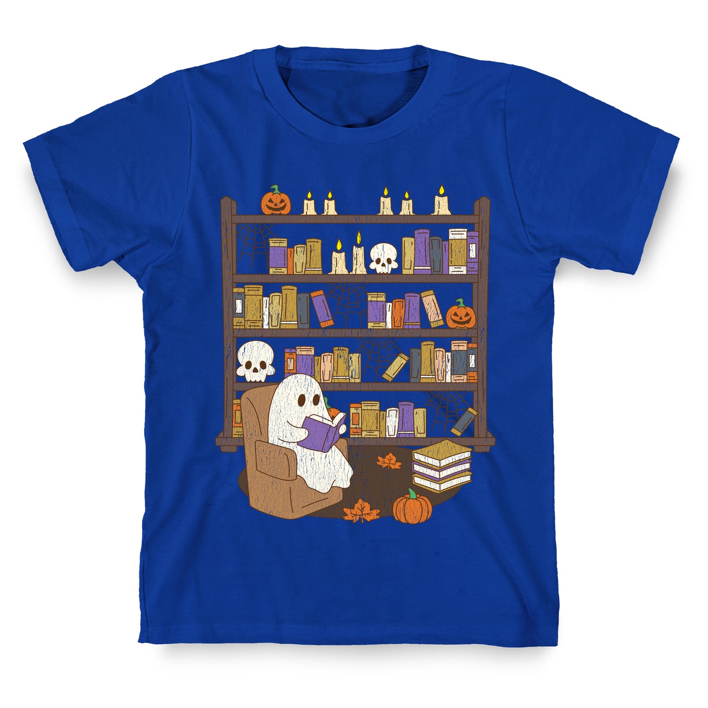 Retro Ghost Library T-Shirt