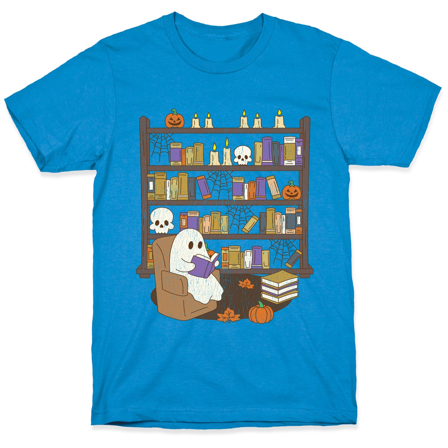 Retro Ghost Library T-Shirt