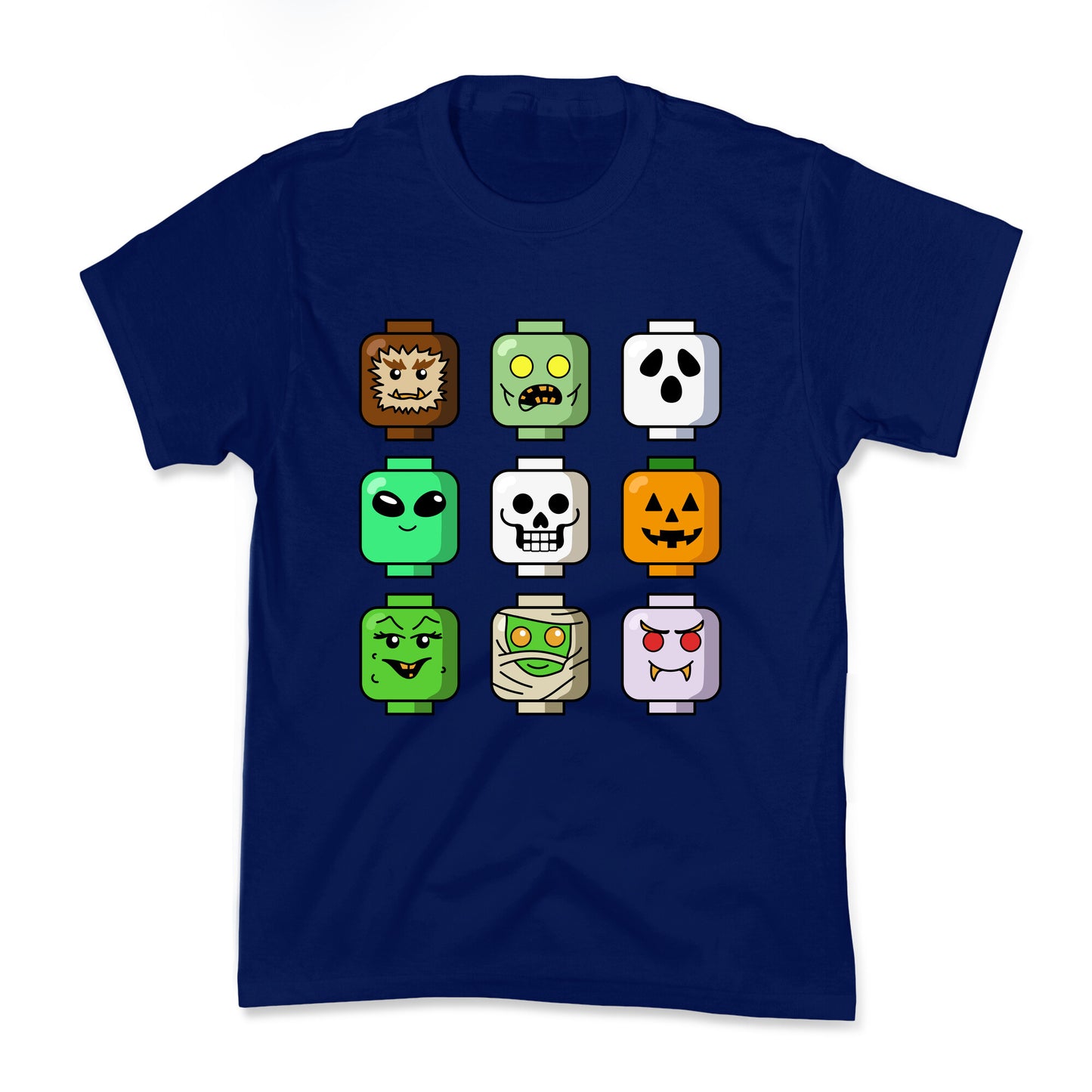 Halloween Zombie Block Heads Kids Tee