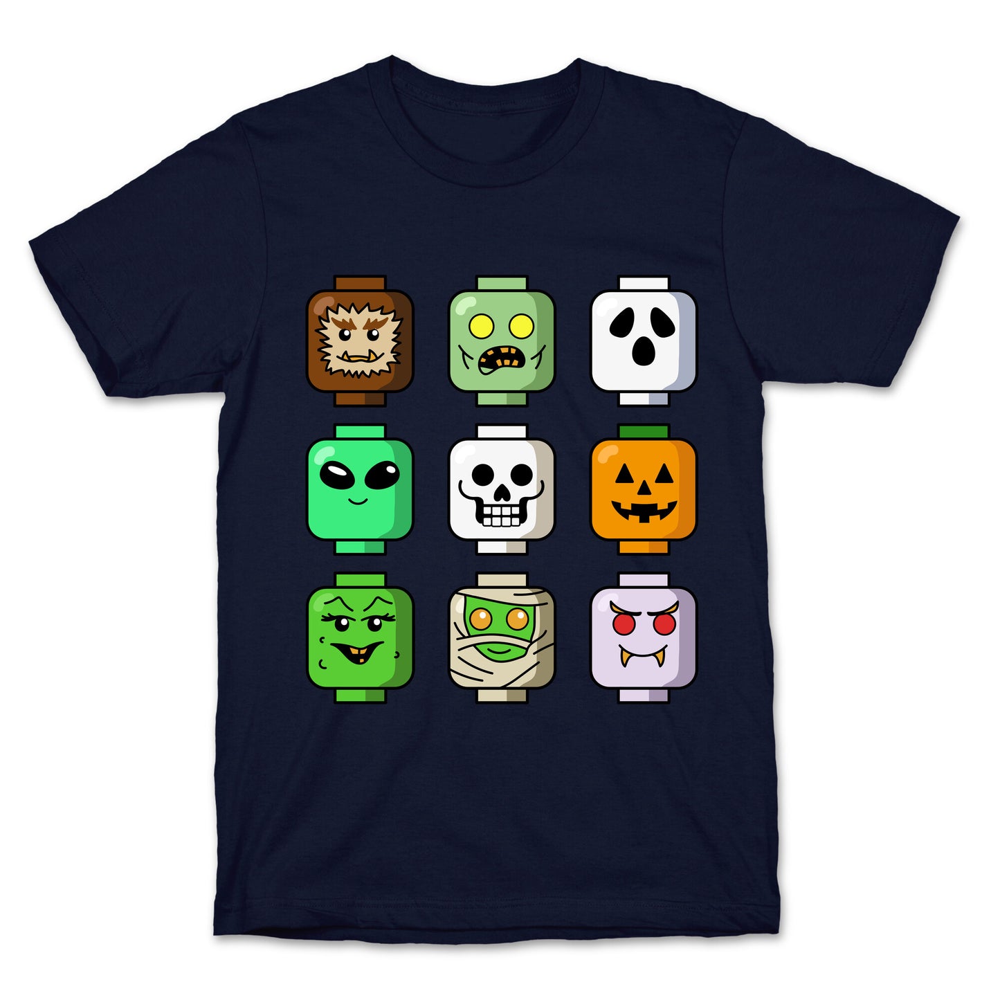 Halloween Zombie Block Heads T-Shirt