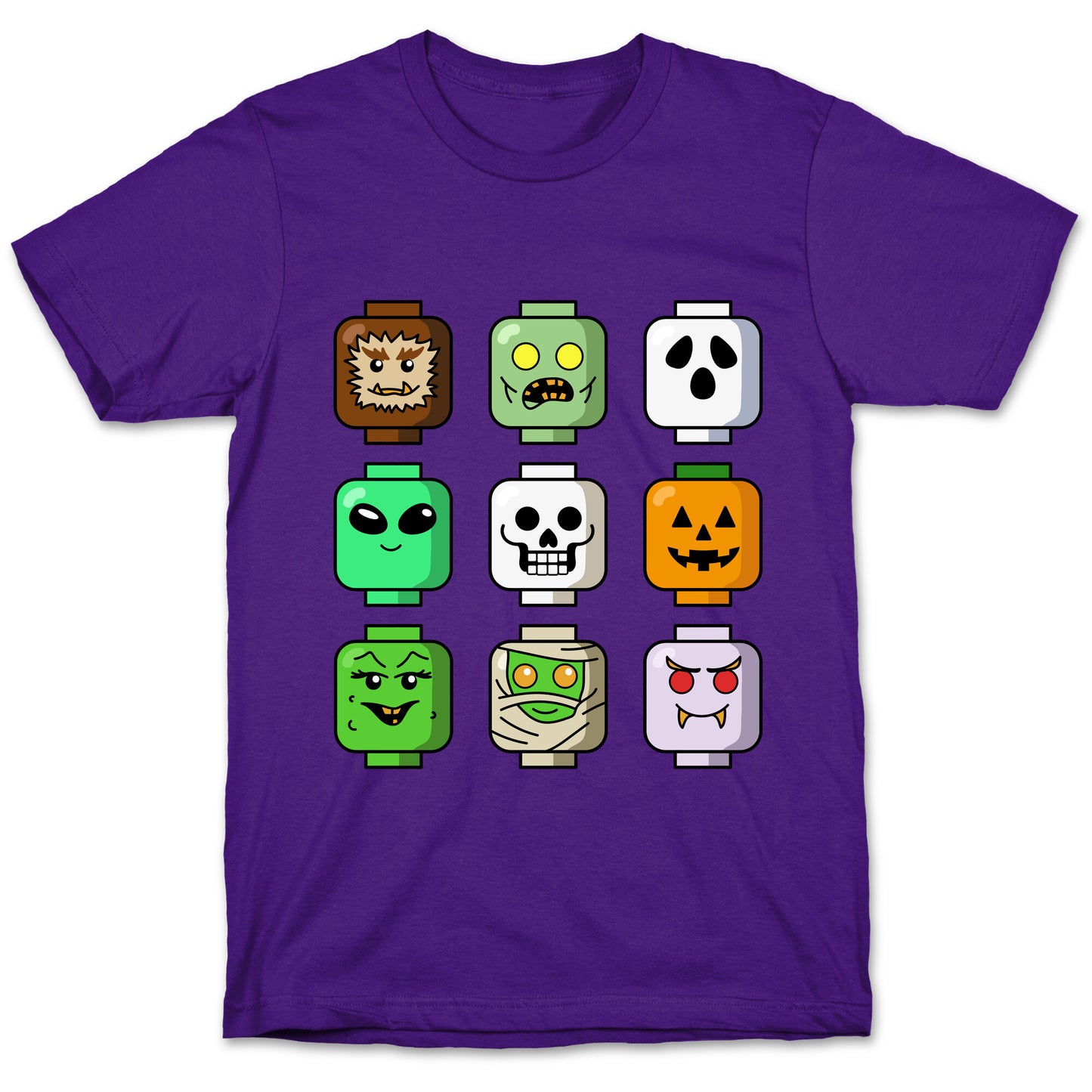 Halloween Zombie Block Heads T-Shirt