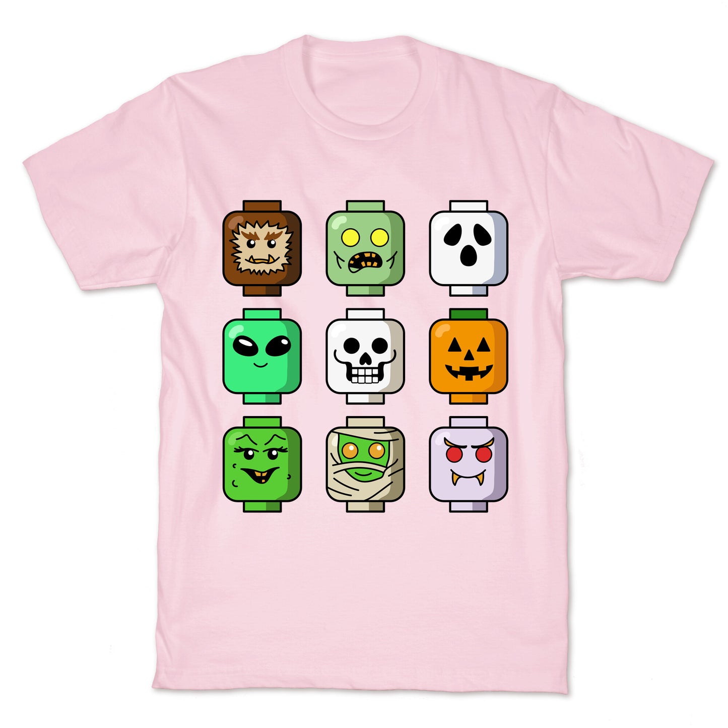 Halloween Zombie Block Heads T-Shirt