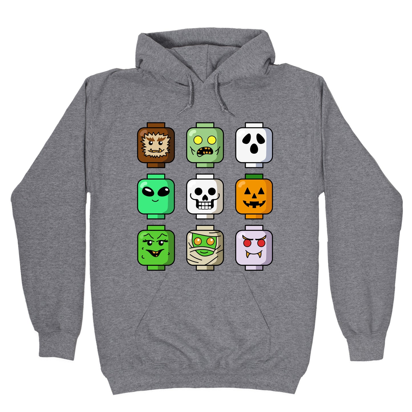 Halloween Zombie Block Heads Hoodie
