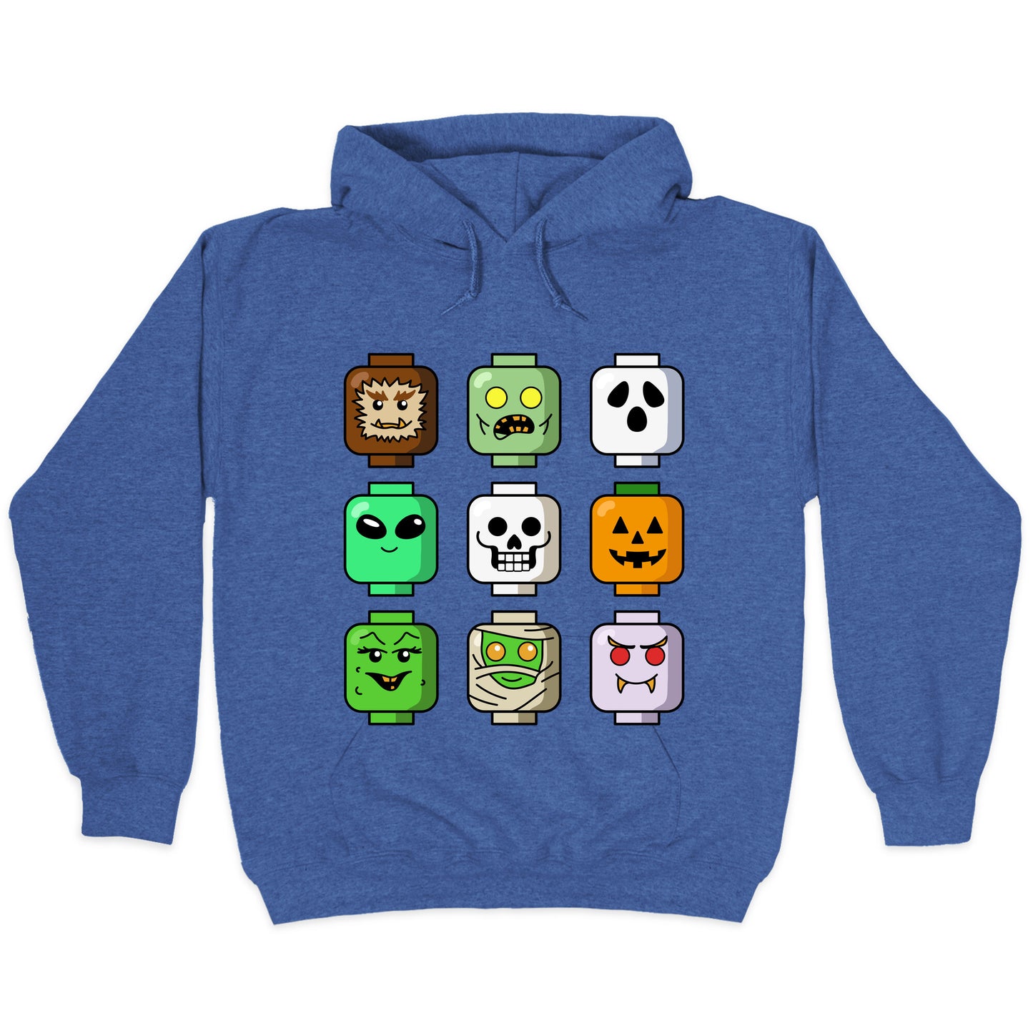 Halloween Zombie Block Heads Hoodie