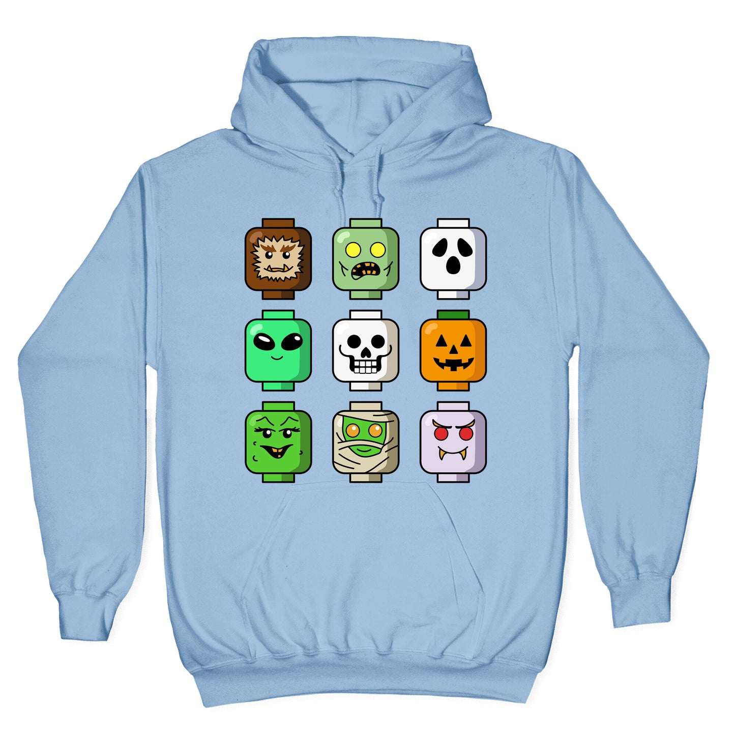 Halloween Zombie Block Heads Hoodie