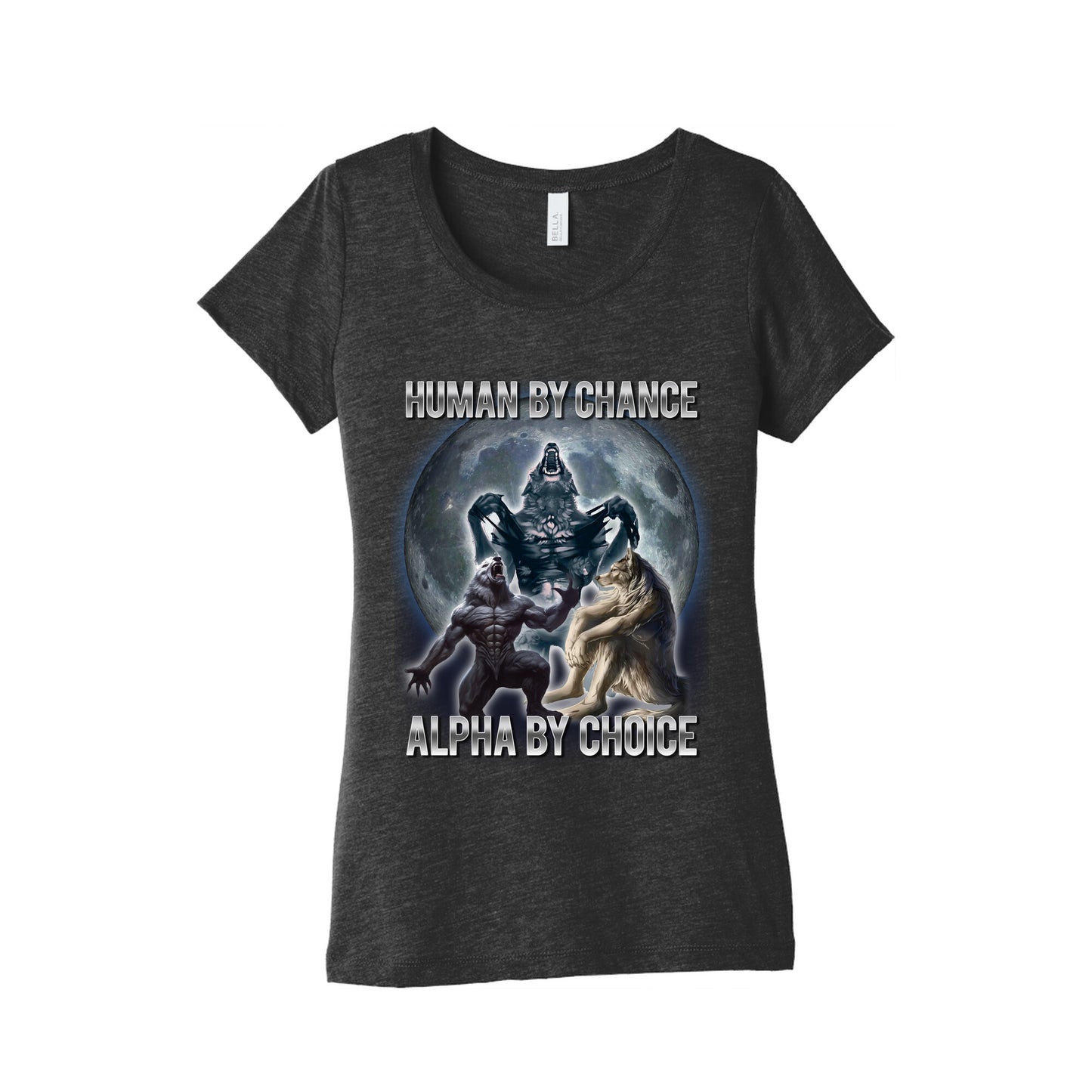 Human by Chance, Alpha by Choice Womens Triblend Tee
