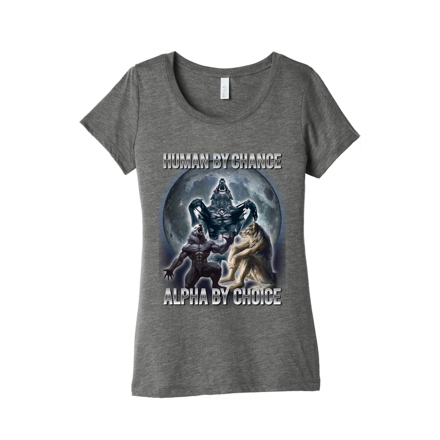 Human by Chance, Alpha by Choice Womens Triblend Tee