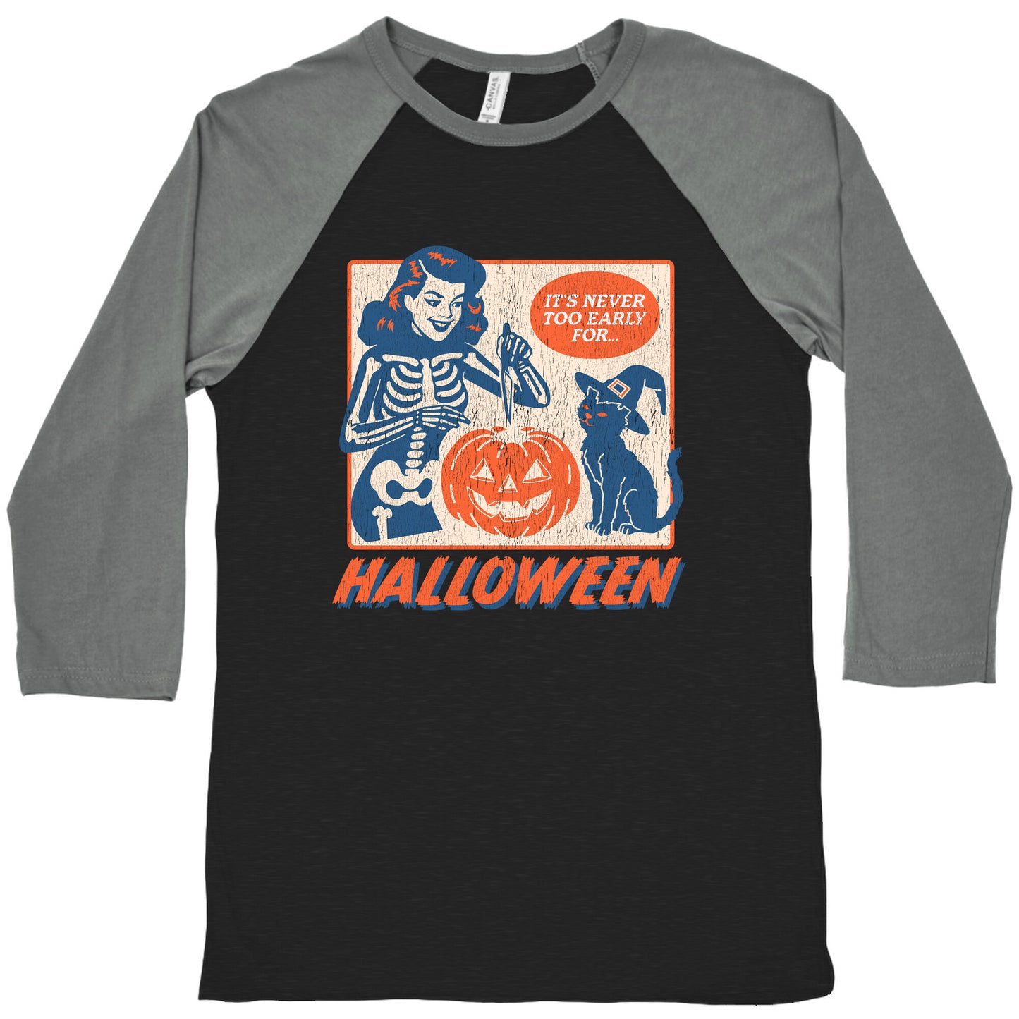 Never Too Early for Halloween Baseball Tee