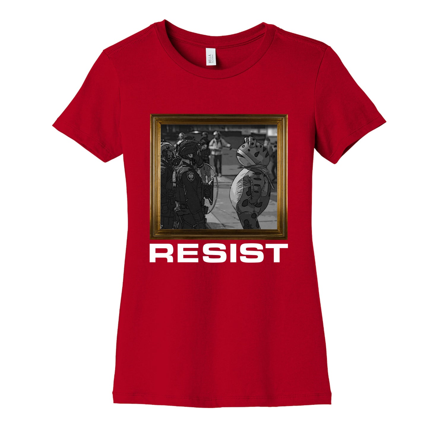 Portland Protest Frog Womens Cotton Tee