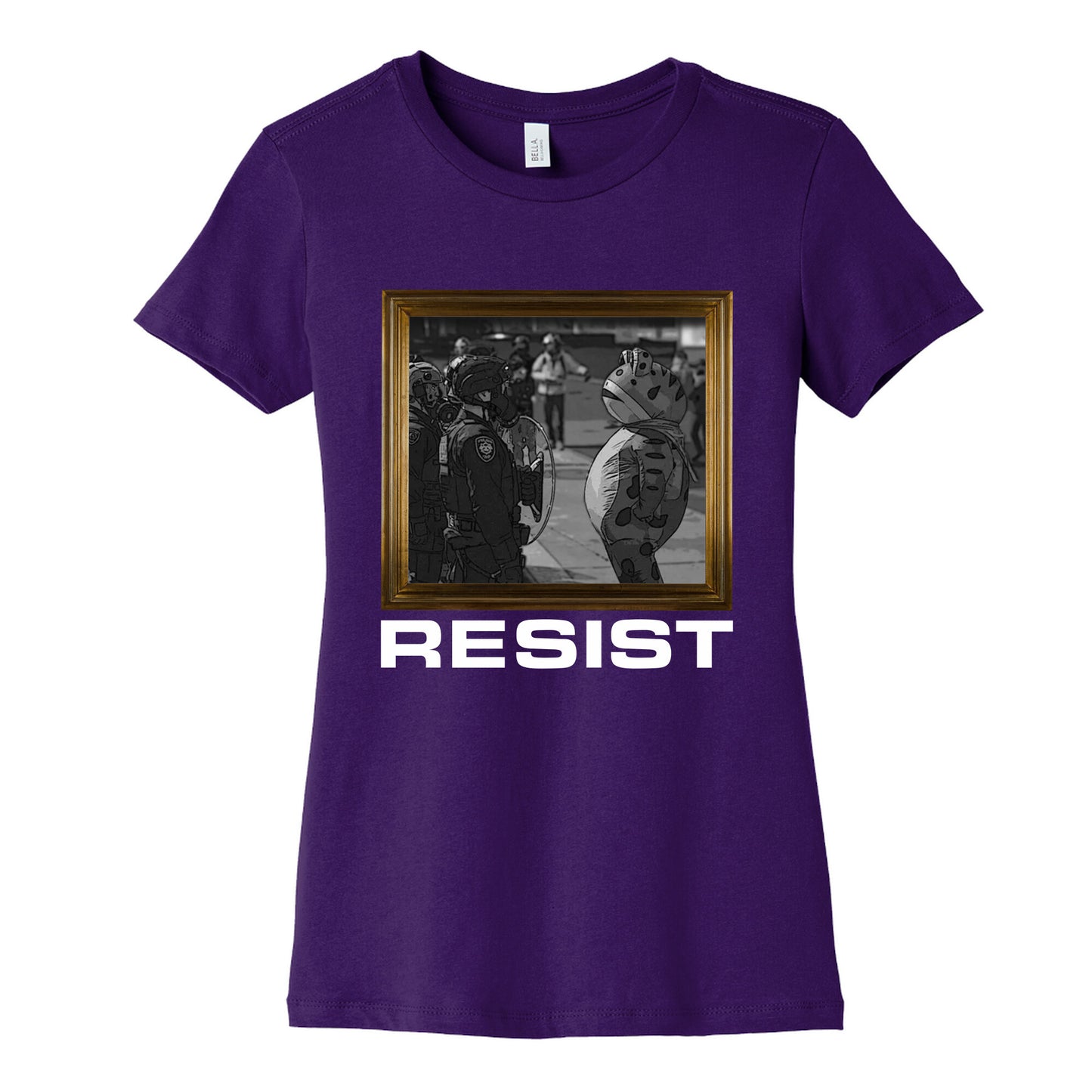 Portland Protest Frog Womens Cotton Tee