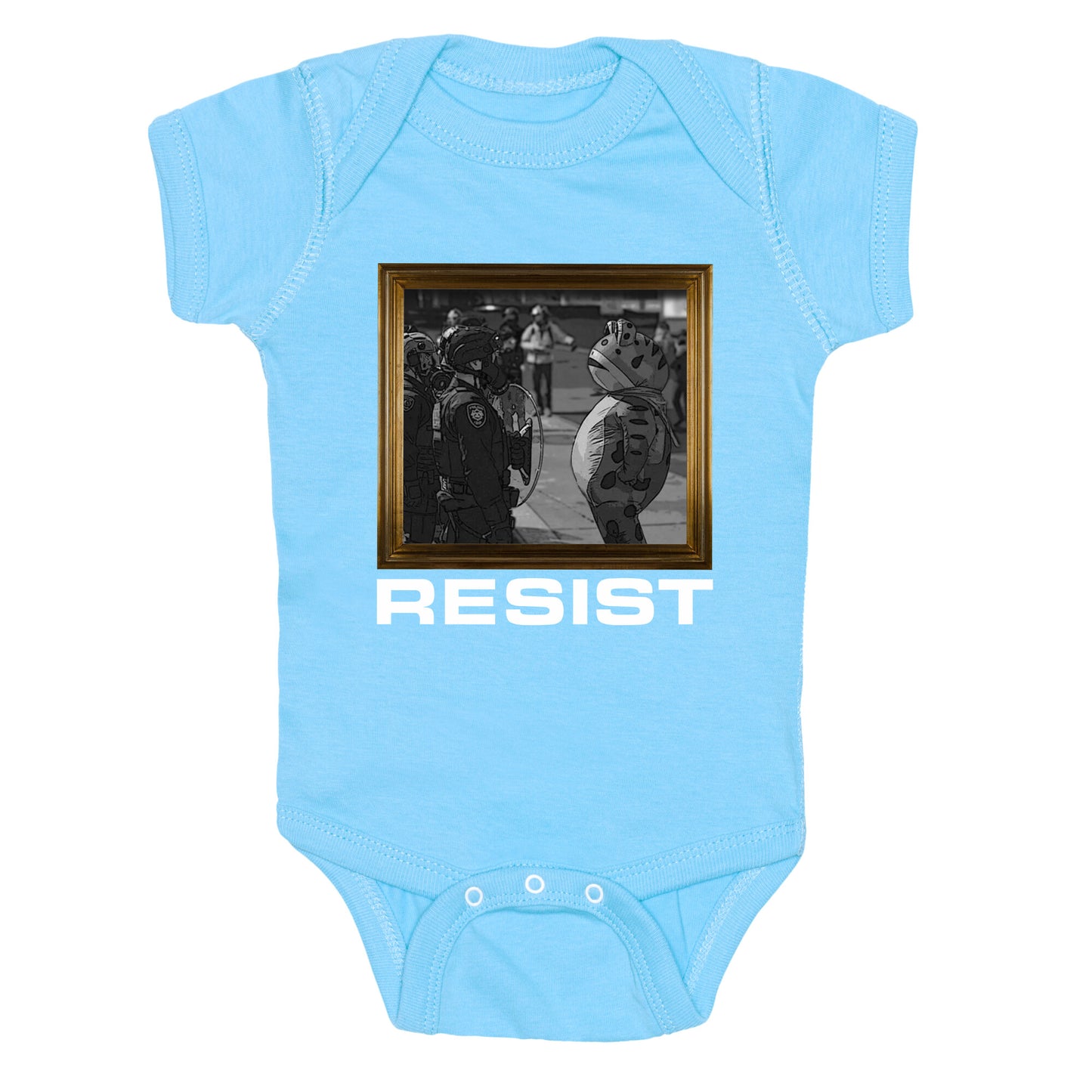 Portland Protest Frog Baby One-Piece