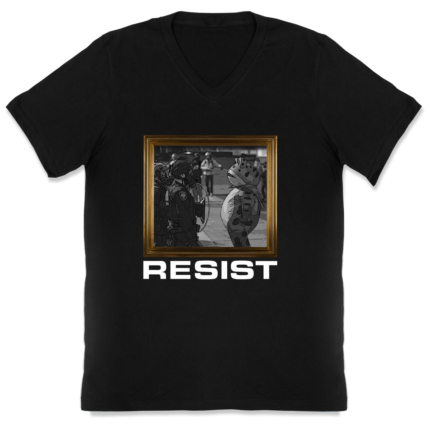Portland Protest Frog V-Neck