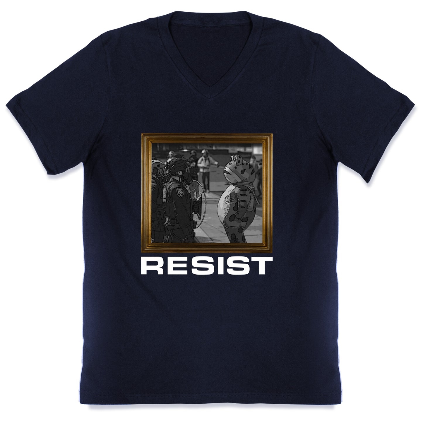 Portland Protest Frog V-Neck