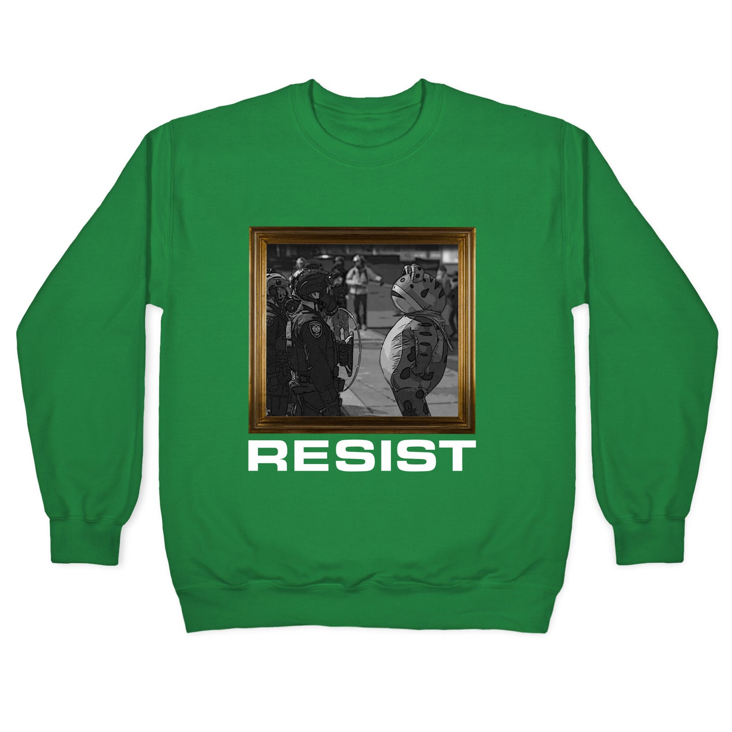 Portland Protest Frog Crewneck Sweatshirt