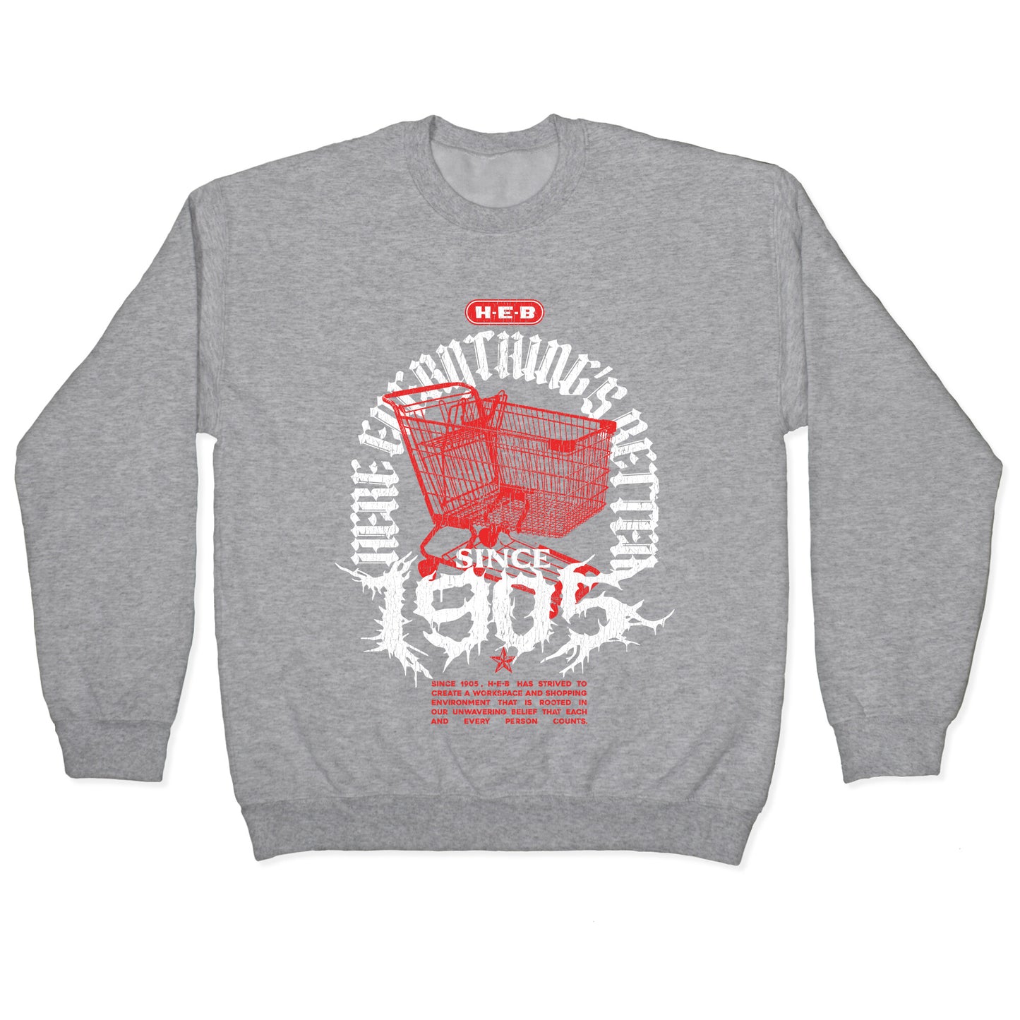 H-E-B Metal Shirt Crewneck Sweatshirt