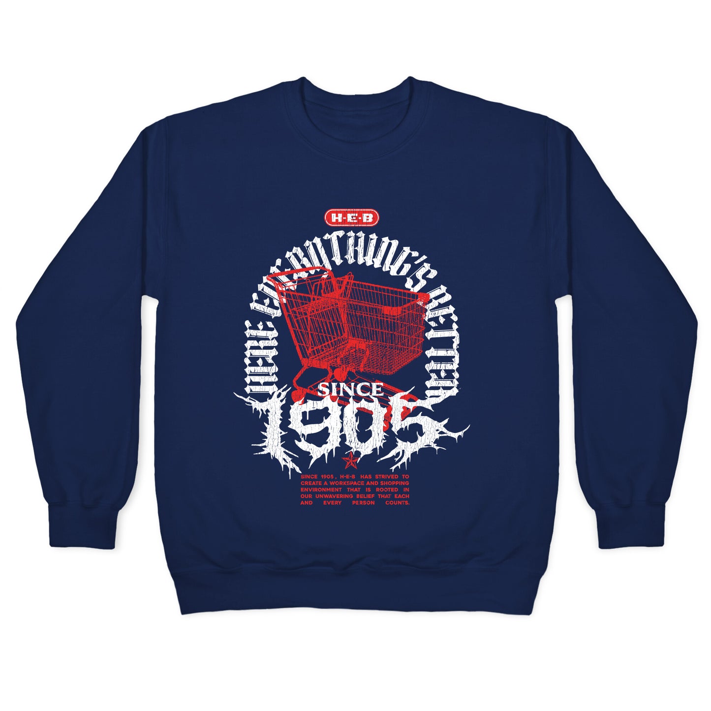 H-E-B Metal Shirt Crewneck Sweatshirt