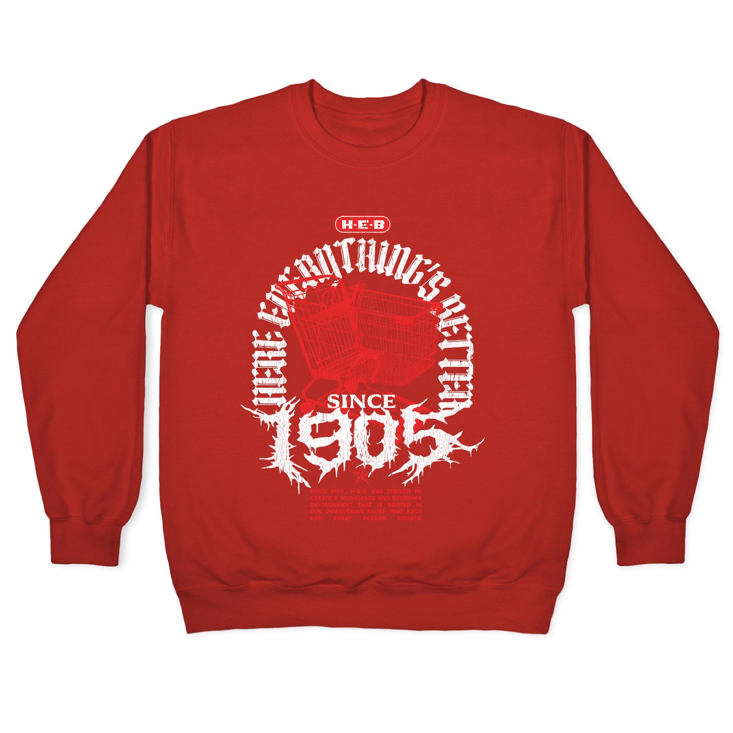 H-E-B Metal Shirt Crewneck Sweatshirt