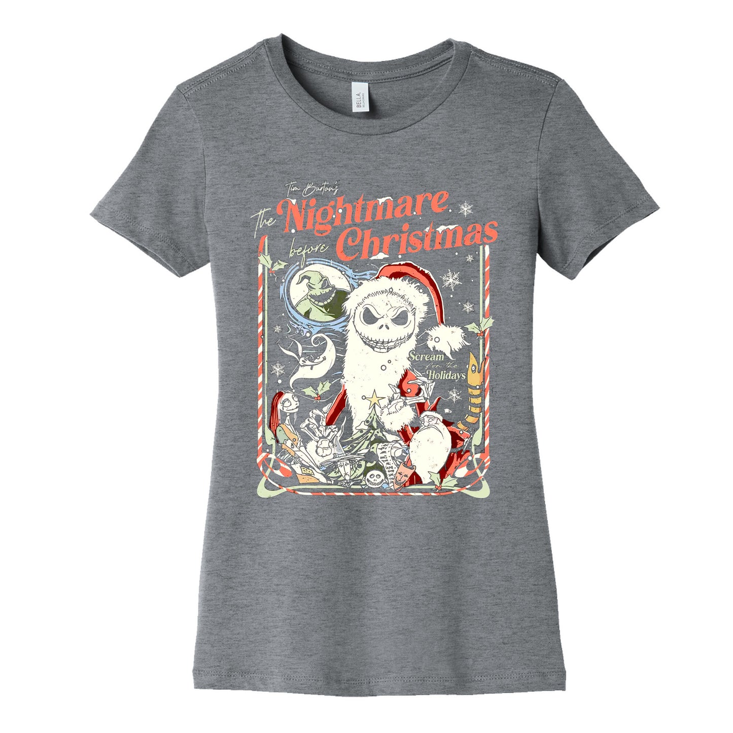 Nightmare Before Christmas Vintage Womens Cotton Tee