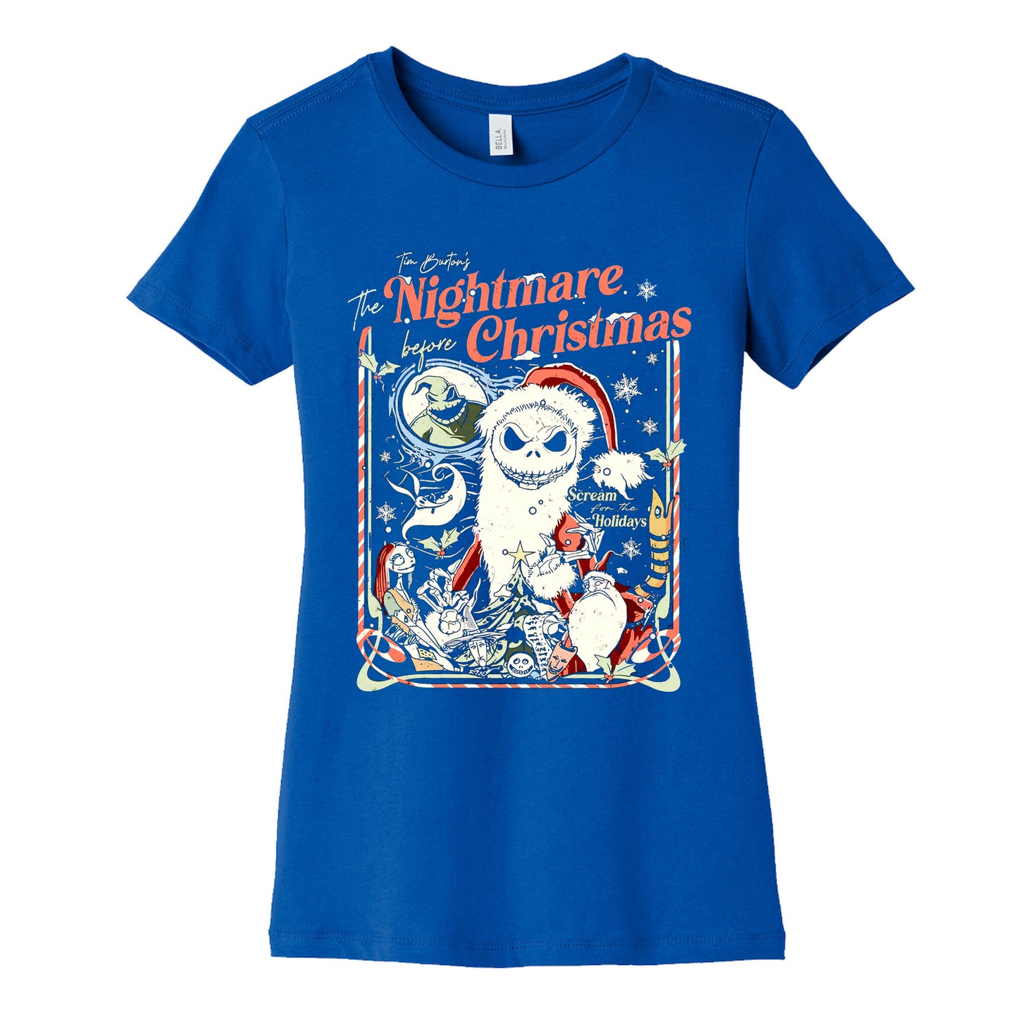 Nightmare Before Christmas Vintage Womens Cotton Tee