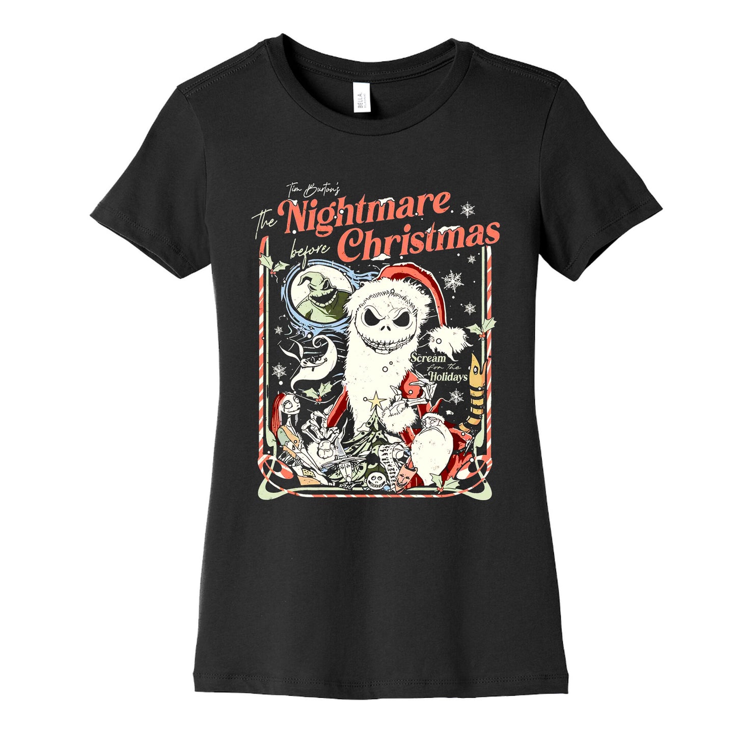 Nightmare Before Christmas Vintage Womens Cotton Tee