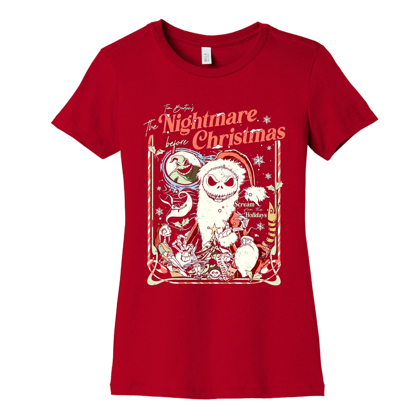 Nightmare Before Christmas Vintage Womens Cotton Tee