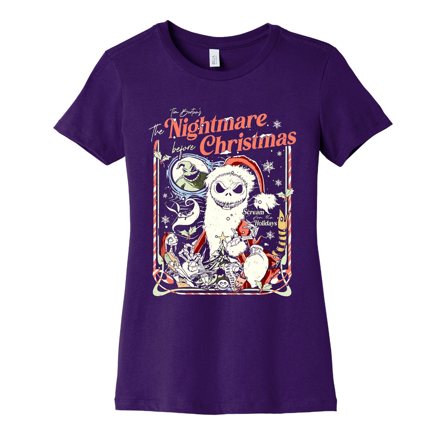 Nightmare Before Christmas Vintage Womens Cotton Tee