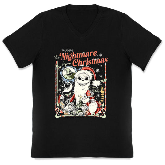 Nightmare Before Christmas Vintage V-Neck