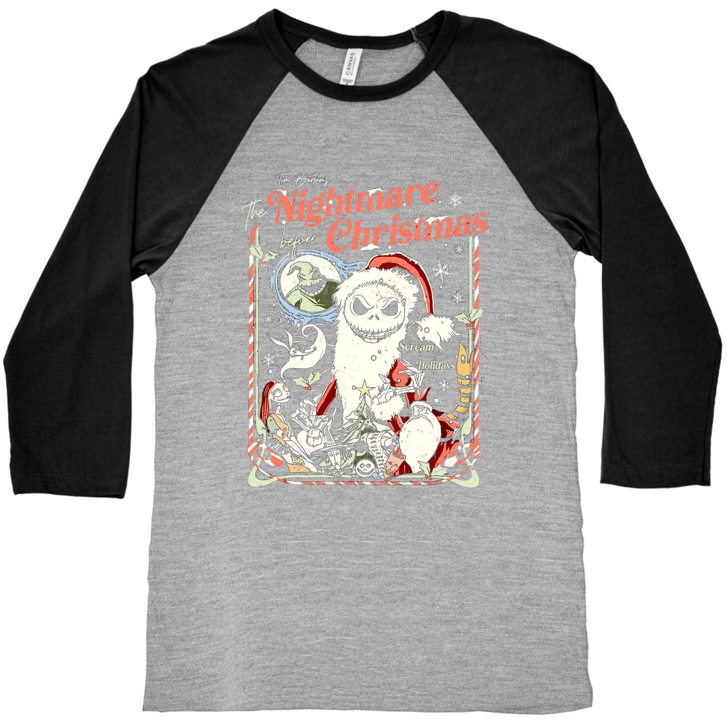 Nightmare Before Christmas Vintage Baseball Tee