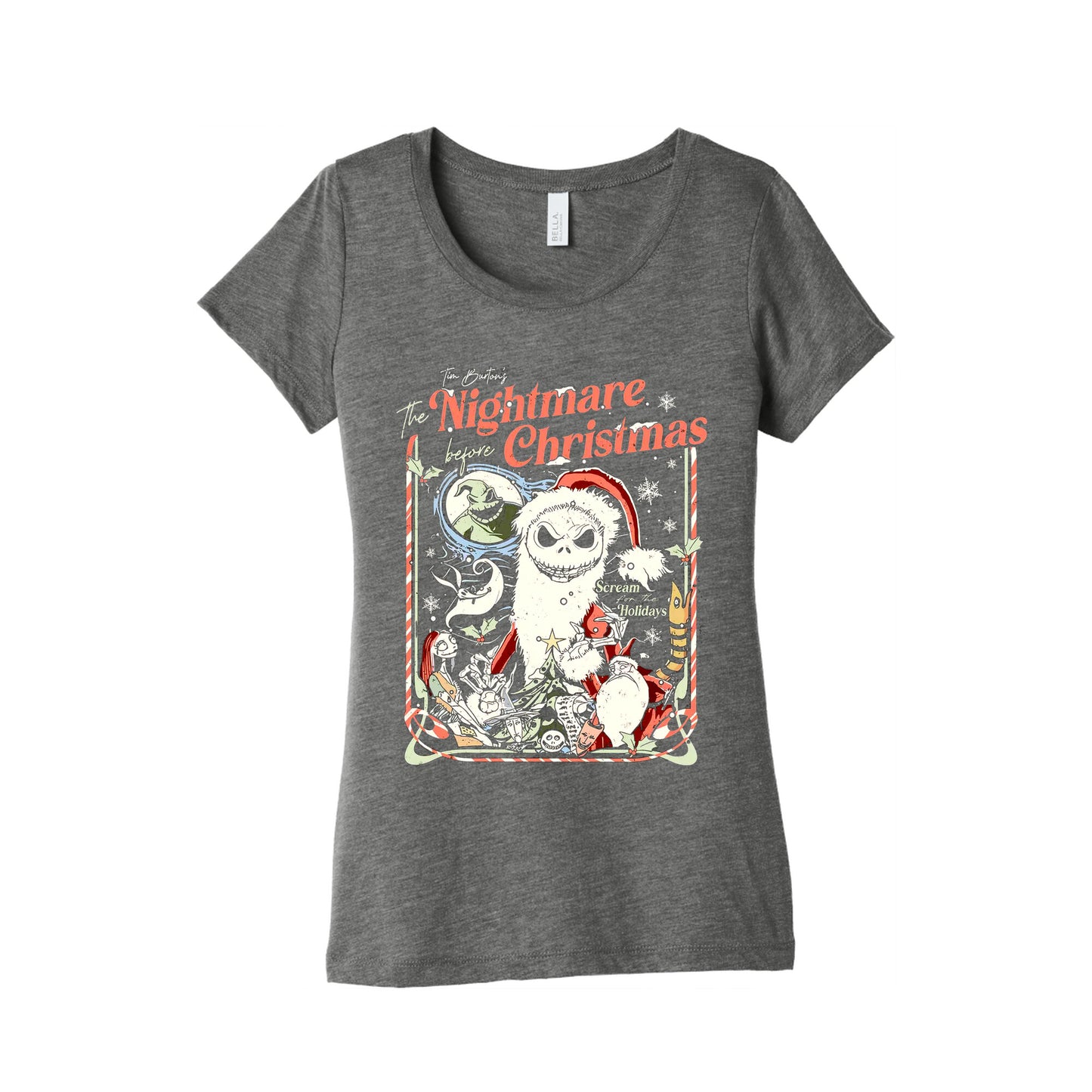 Nightmare Before Christmas Vintage Womens Triblend Tee