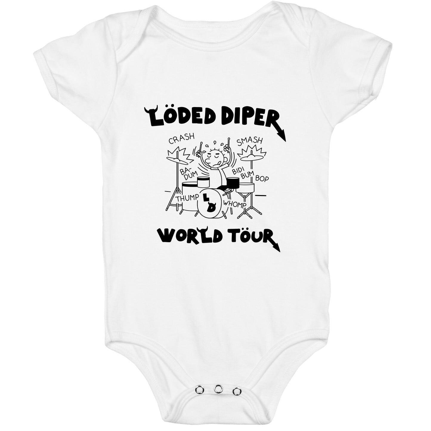 Loded Diper World Tour Baby One-Piece