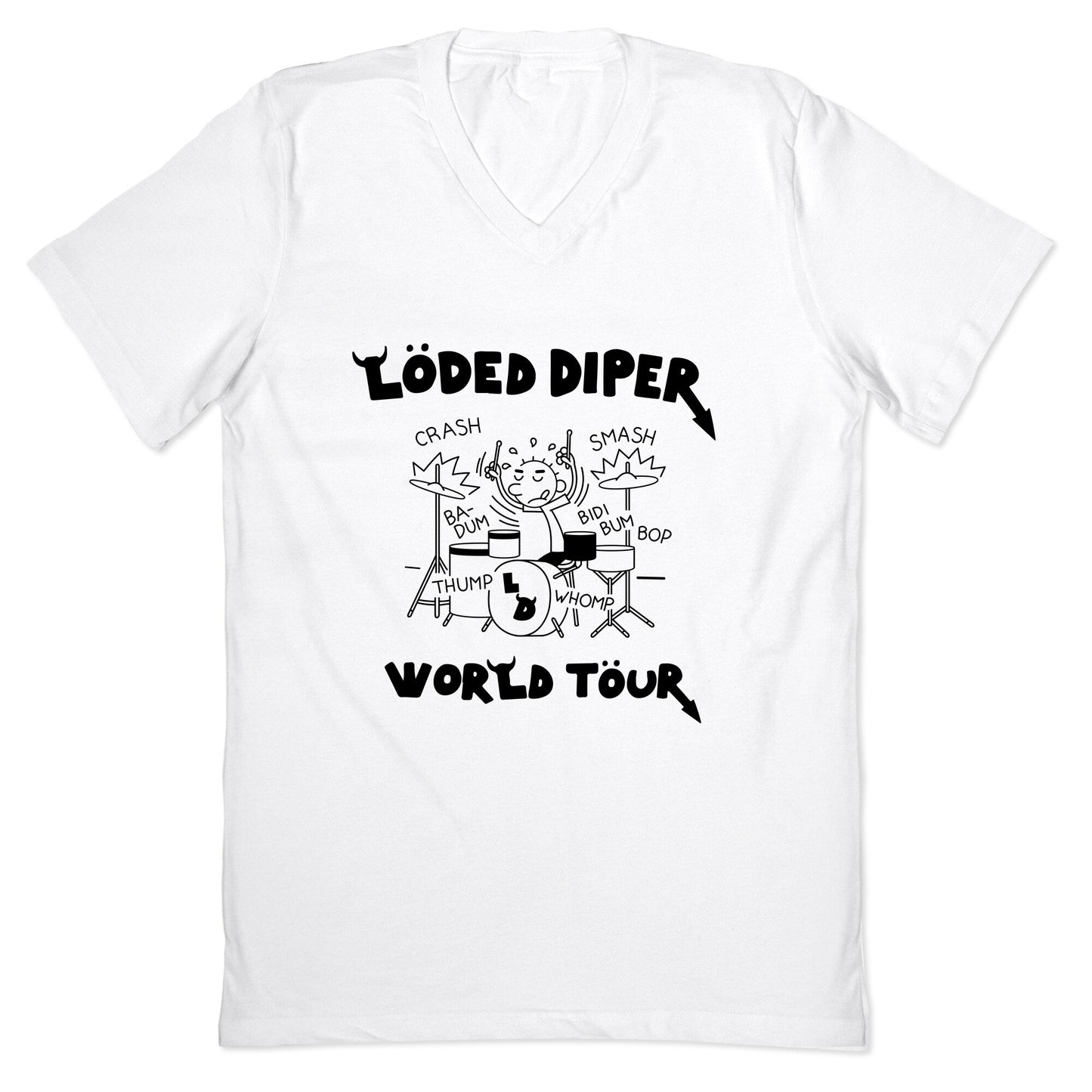 Loded Diper World Tour V-Neck