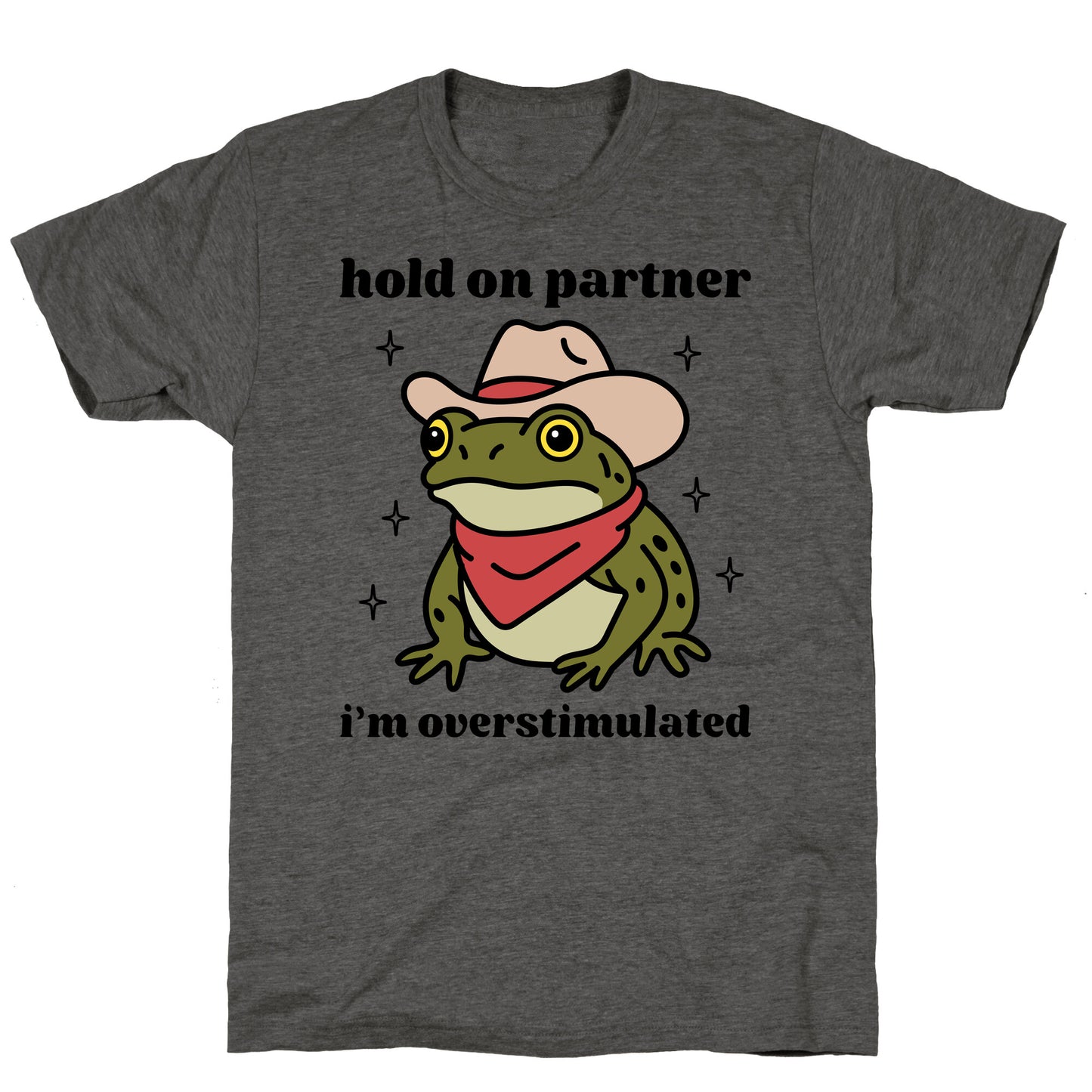Hold on Partner, Im Overstimulated Unisex Triblend Tee
