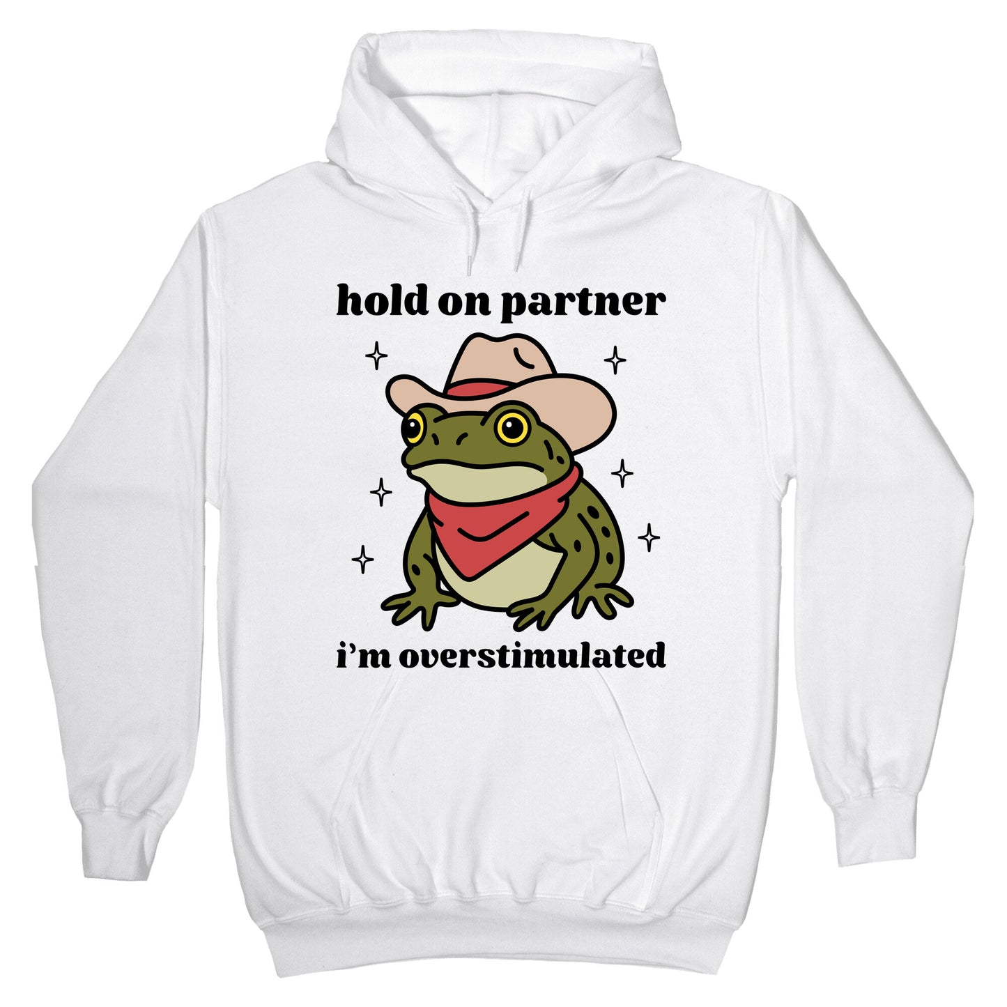 Hold on Partner, Im Overstimulated Hoodie