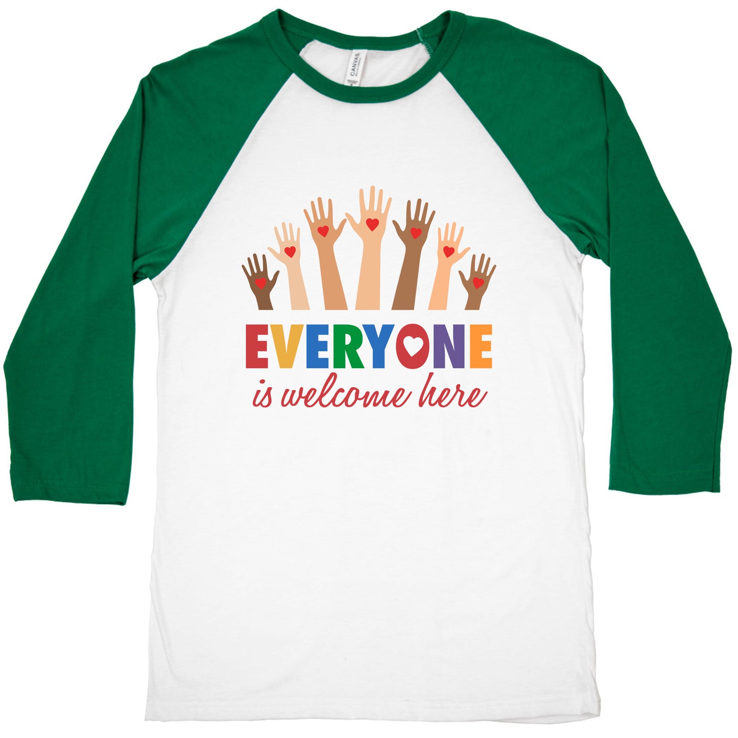 Everyone is Welcome Baseball Tee