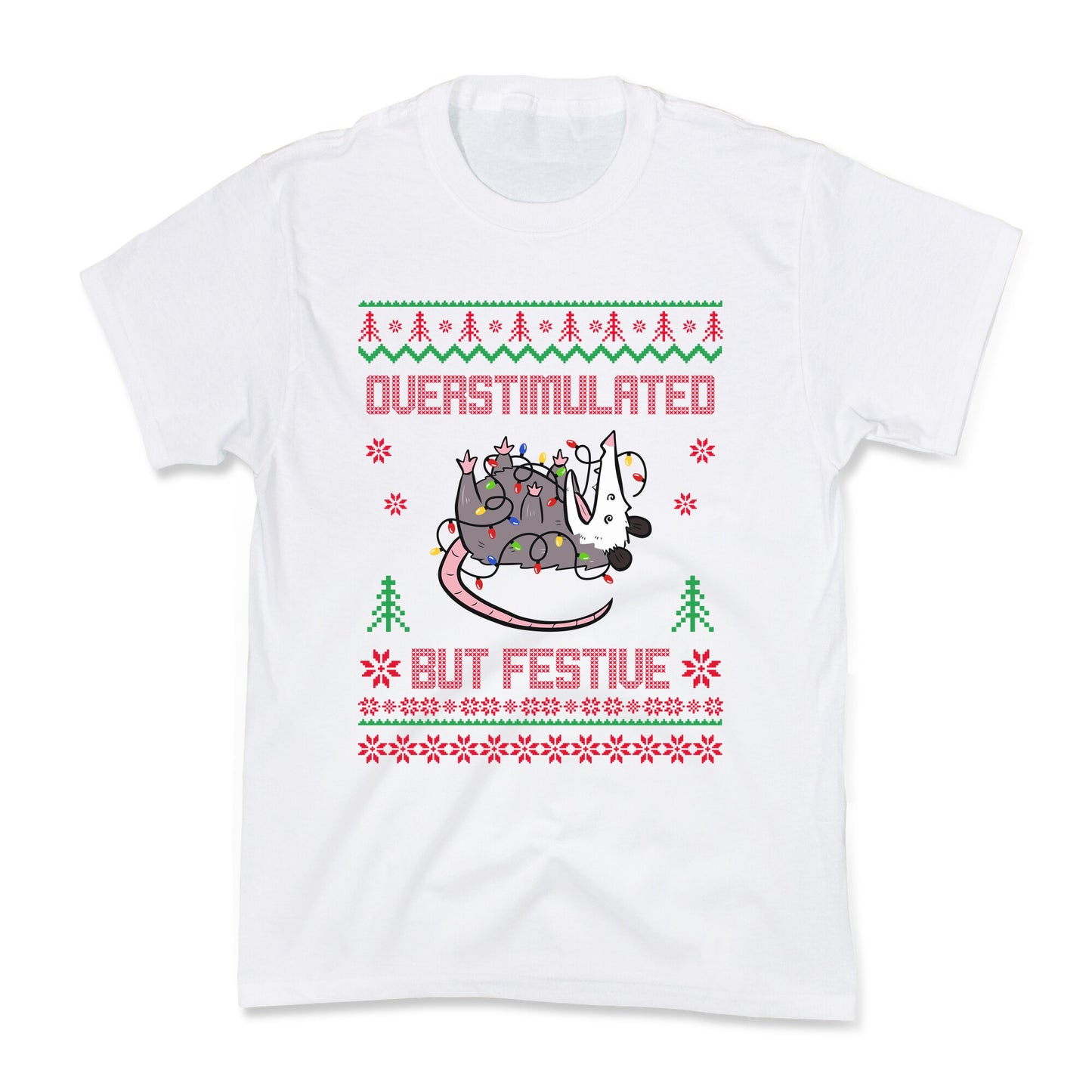 Overstimulated but Festive Kids Tee